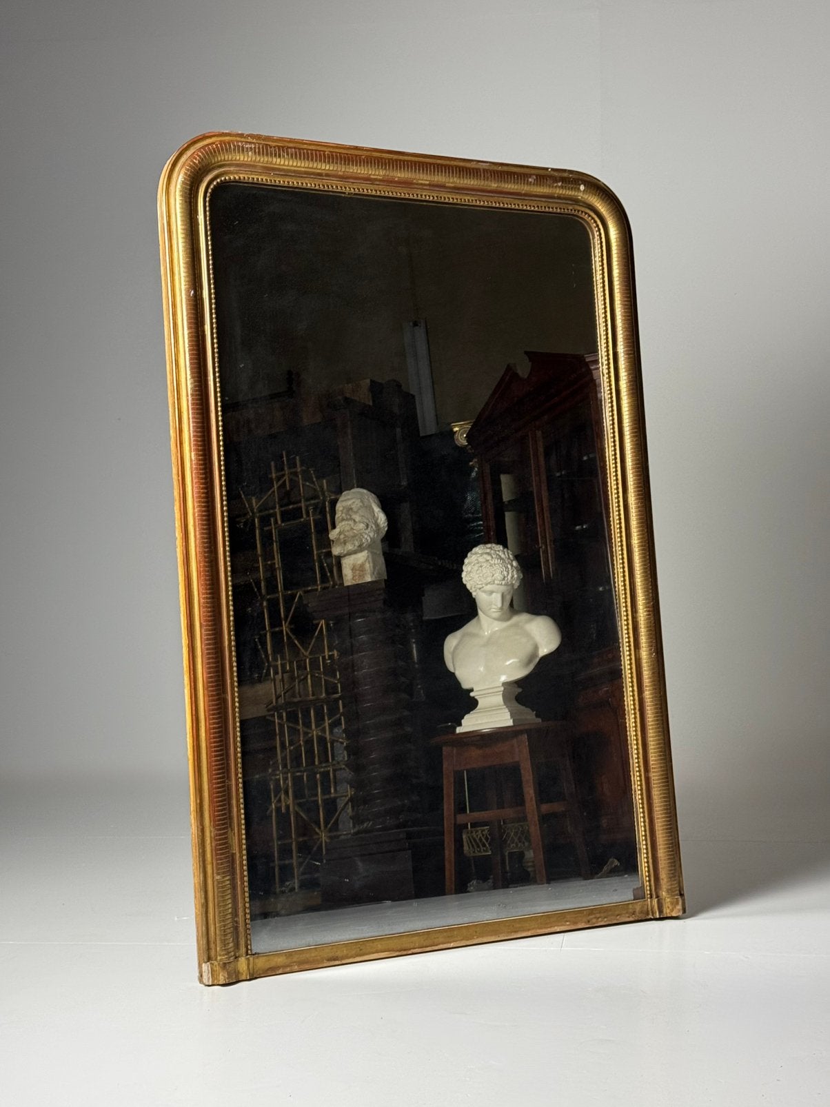 Grote Louis Philippe spiegel 19e eeuw, Ophalen, Rechthoekig, 50 tot 100 cm
