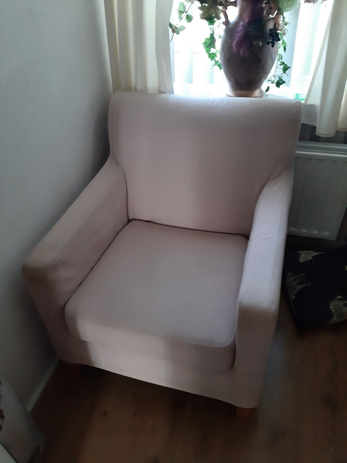 Poederoze fauteuil, Ophalen, 75 tot 100 cm, Eenpersoons, Minder dan 150 cm