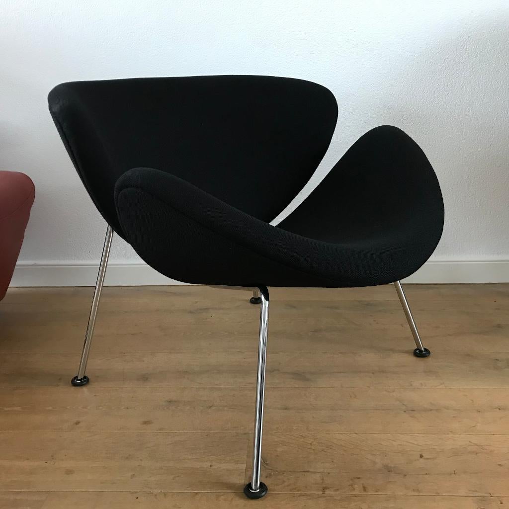 IZGS Artifort Orange Slice zwart fauteuil stoel chair, 75 tot 100 cm, Ophalen of Verzenden, Zo goed als nieuw, Nvt