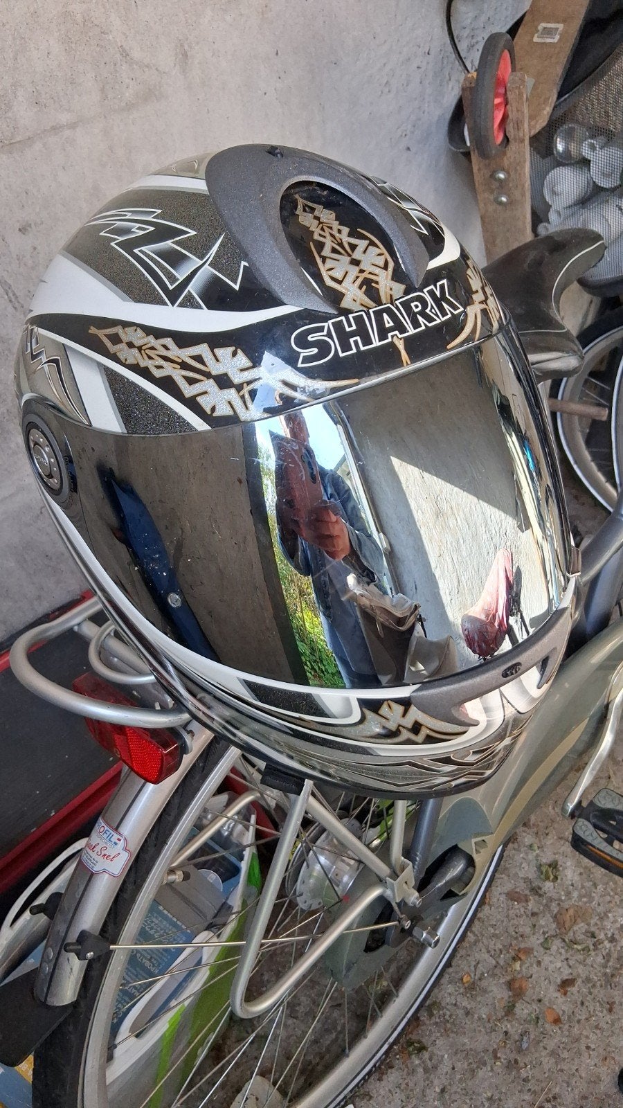 Shark Integraalhelm - Zwart/Wit/Grijs - Maat M, M, Dames, Shark, Ophalen of Verzenden