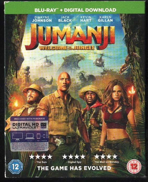 Jumanji: Welcome to the Jungle, SLIPCOVER. Blu-ray. UK subs!, Cd's en Dvd's, Blu-ray, Avontuur, Gebruikt, Spaans, Film
