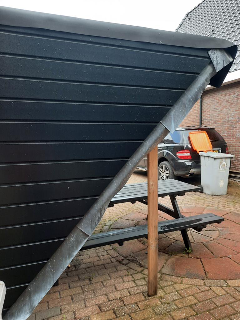 Nieuwe dakkapel met deur, uitzet raam en dakgoot, Ophalen, Kunststof, Nieuw, Raamkozijn