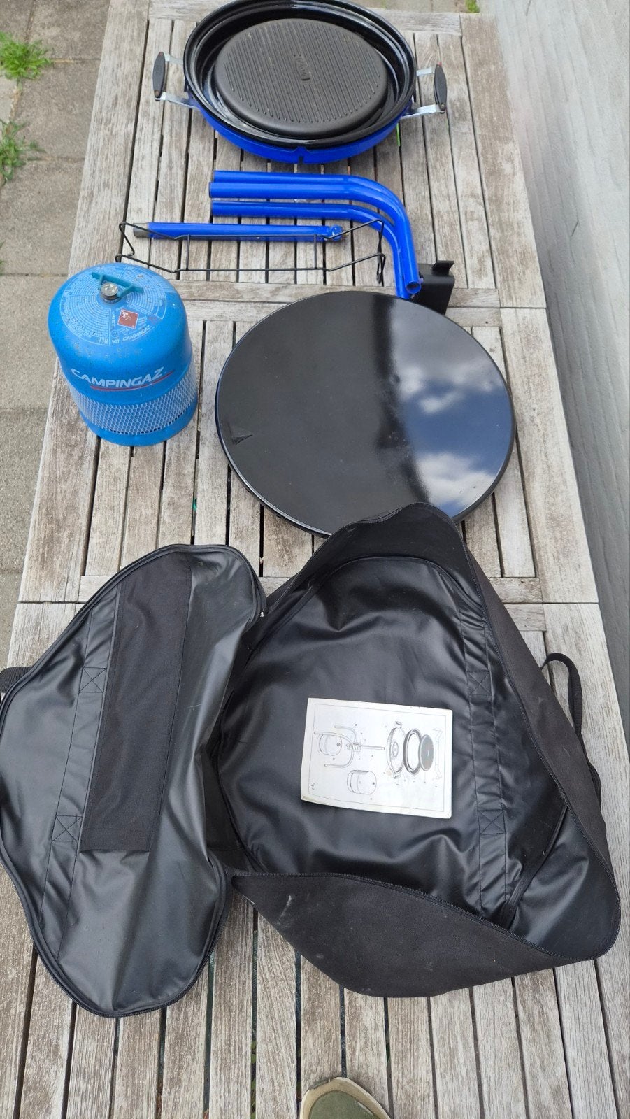 Complete Cadac Skottelbraai met gasfles en tas, Ophalen, Gebruikt, Cadac skottelbraai