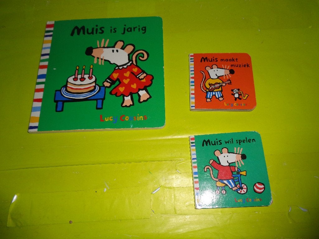 3 KINDERBOEKEN VAN MUIS SAMEN €0,95!, Ophalen, Gelezen, Lucy Cousins, Fictie algemeen
