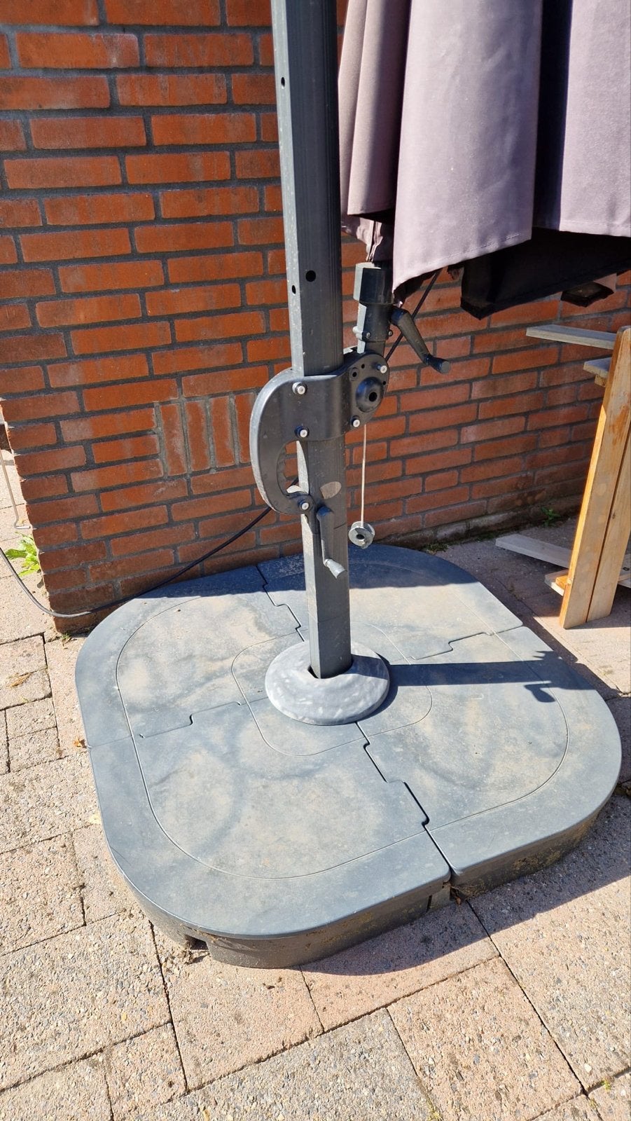 Tegels voor zweefparasol voet, Ophalen, 2 tot 3 meter, Zweefparasol, Verstelbaar
