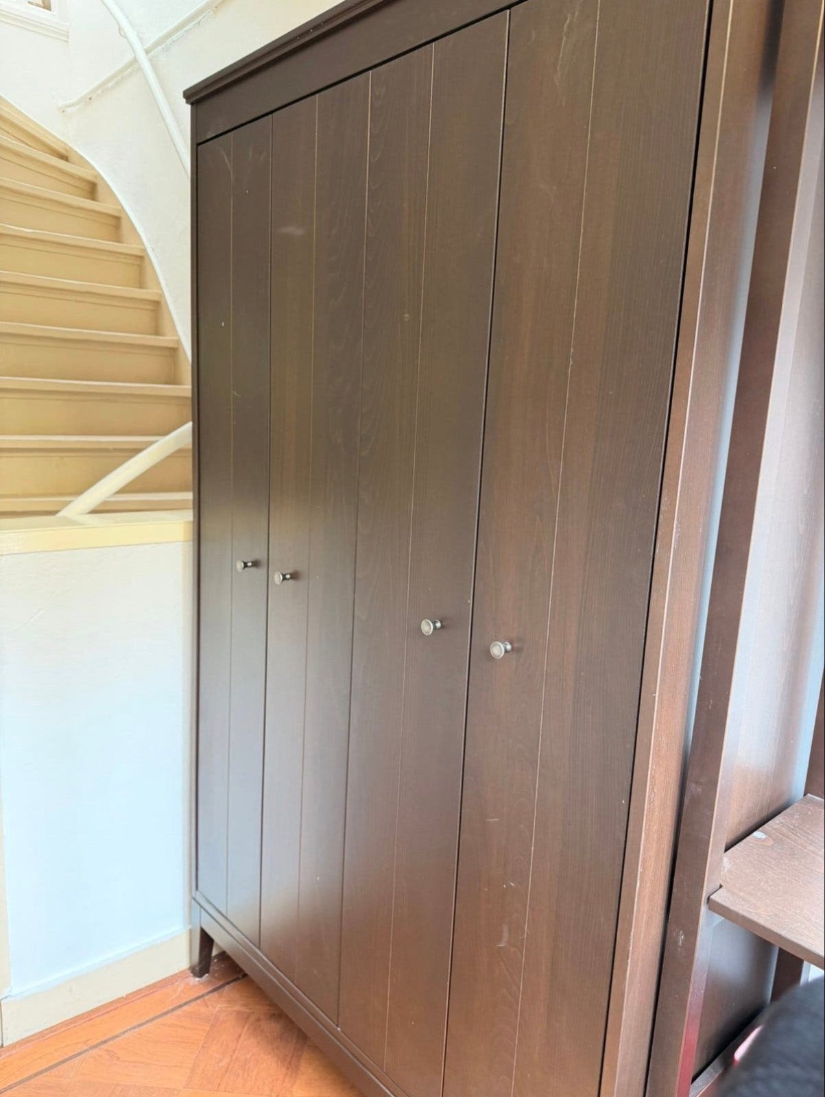 Ikea Idanäs kast - Donkerbruin met deuren en planken, Ophalen, Gebruikt, 100 tot 150 cm, 200 cm of meer