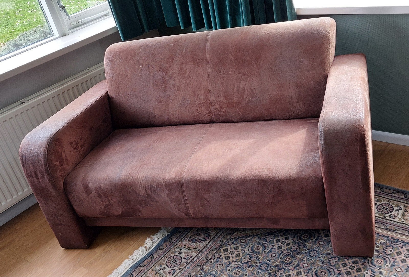 2-zitsbankje,  bruin, Ophalen, 150 tot 200 cm, Tweepersoons, 75 tot 100 cm