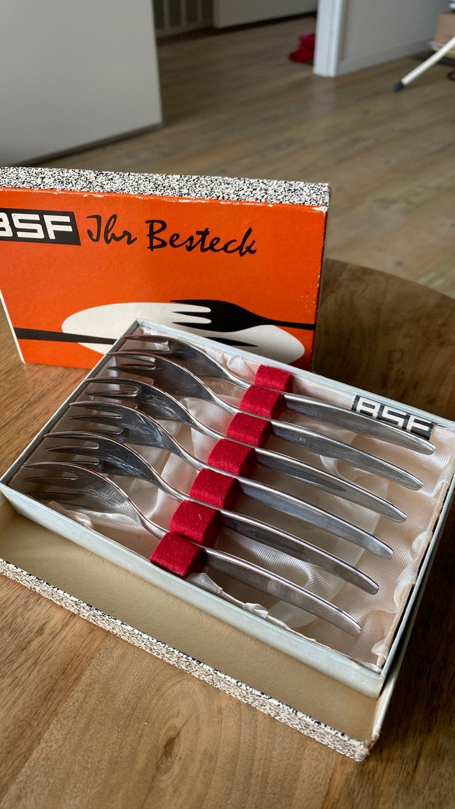 BSF Ihr Besteck - Vintage Gebaksvorkjes Set (12 stuks), Antiek en Kunst, Ophalen of Verzenden