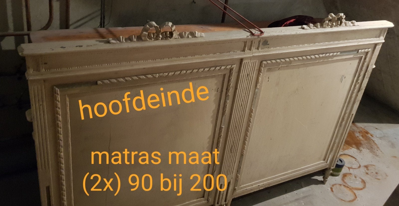 antiek Spaans dubbel bed, Ophalen