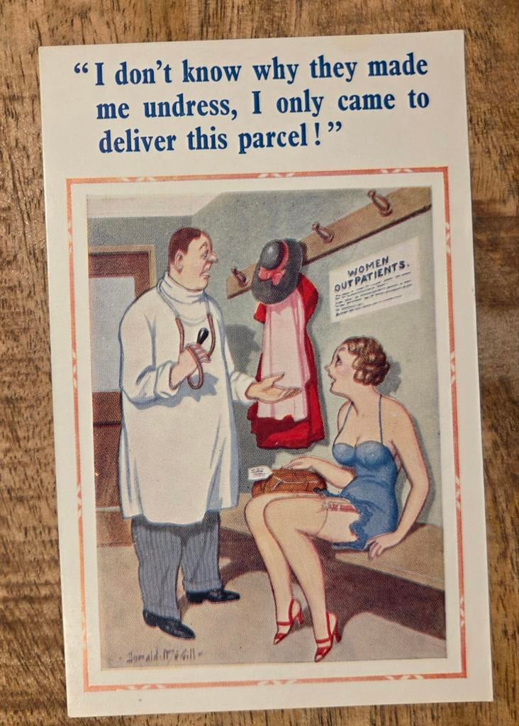 Sexy vrouw komt bij de dokter, Verzenden, Ongelopen, Overige thema's