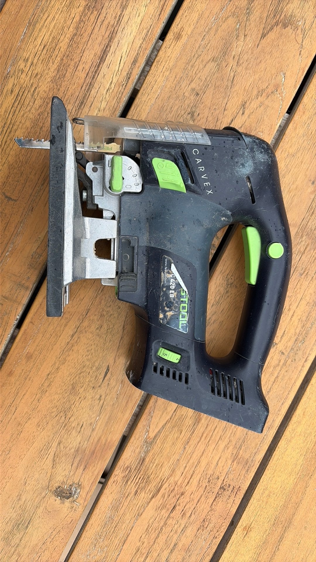 Festool psbc 420 eb carvex decoupeerzaag, Doe-het-zelf en Verbouw, Ophalen, Decoupeerzaag, Zo goed als nieuw, 30 tot 70 mm