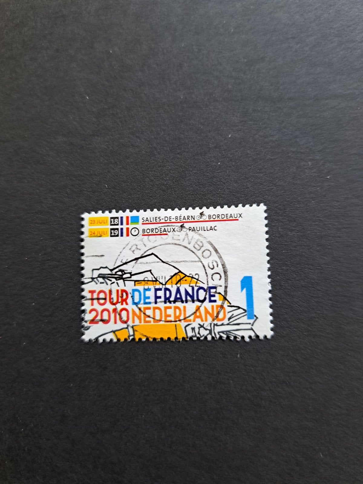 Nederland 2010 Tour de France, Ophalen of Verzenden, Gestempeld