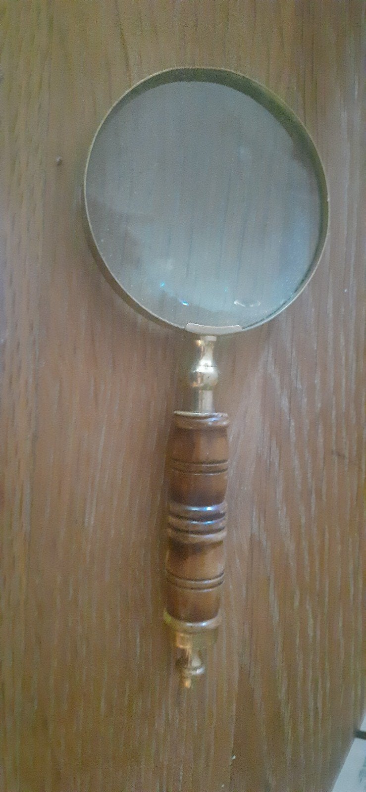 Vintage Loep met Houten Handvat, Ophalen of Verzenden, Gebruikt, Vergrootglas of Loep