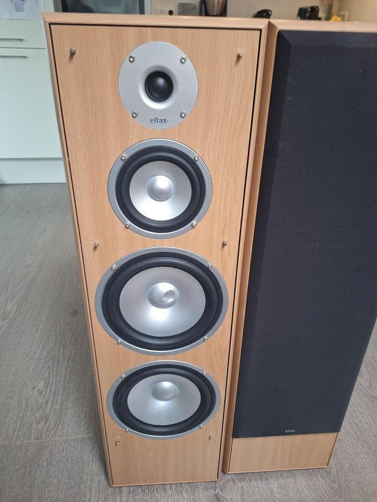 2 Eltax 200w speakers, Zo goed als nieuw, 120 watt of meer, Front, Rear of Stereo speakers, Ophalen