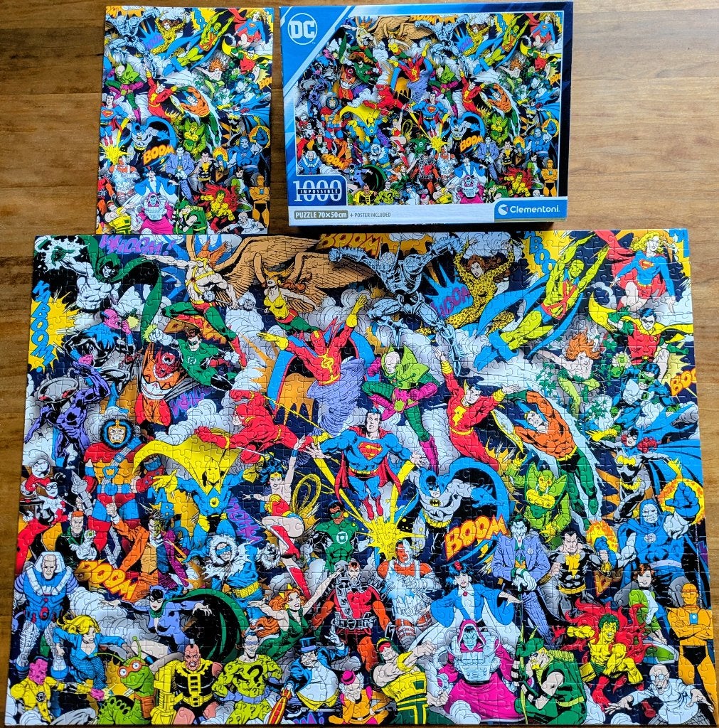 Puzzel DC Comics 1000 stukjes, Ophalen of Verzenden, 500 t/m 1500 stukjes, Gebruikt, Legpuzzel