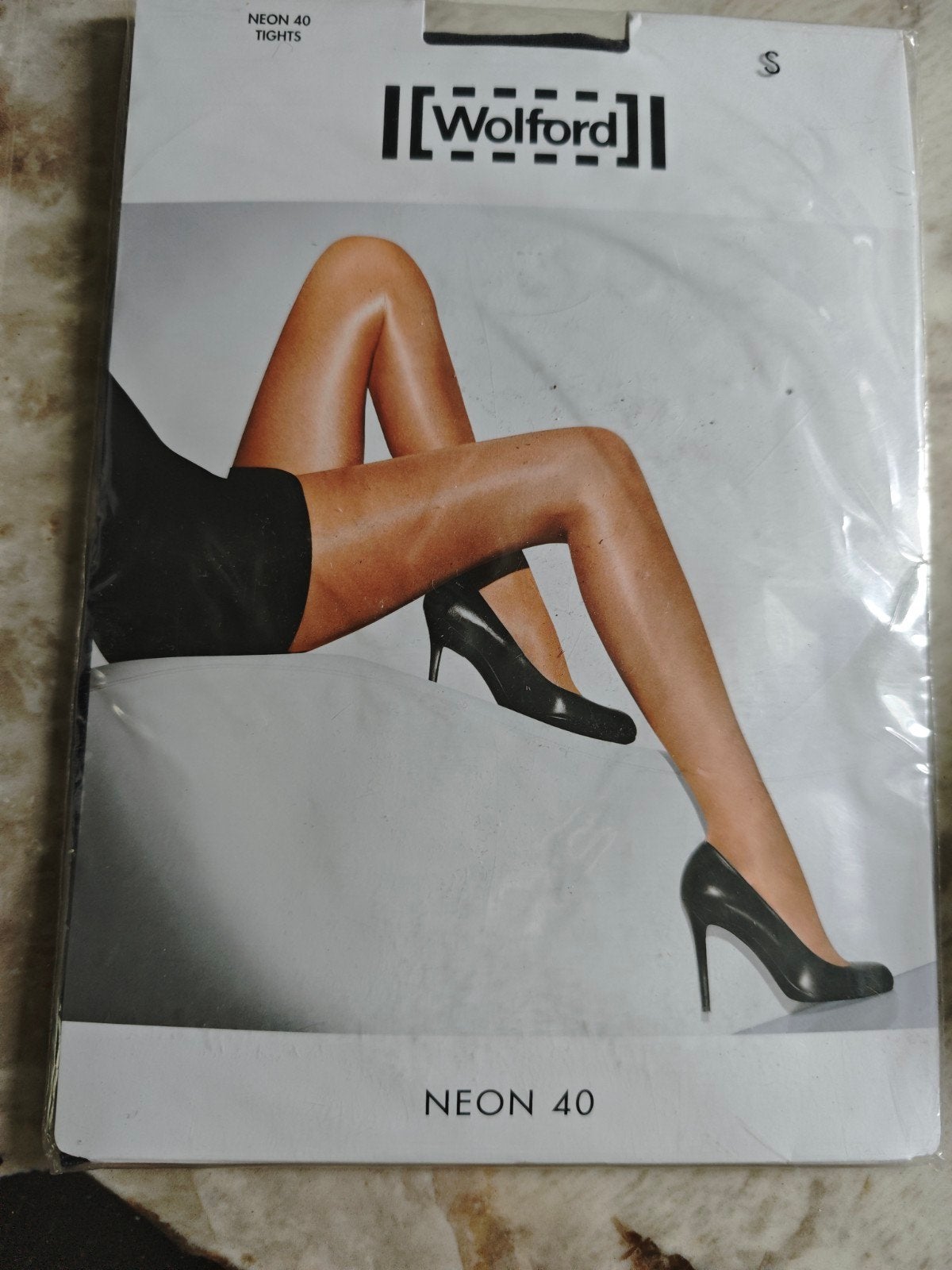 Wolford neon 40 tights graphit  S nieuw was €38, Nieuw, Ophalen of Verzenden, Wolford, Panty