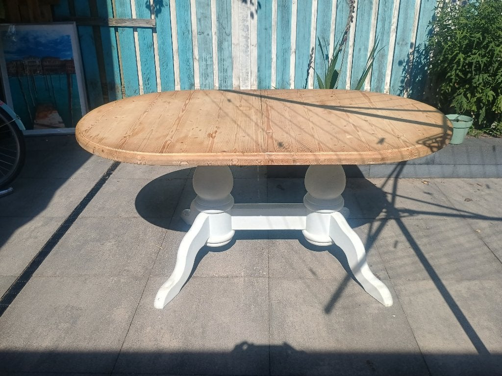 Mooie uitschuifbare eettafel – 170 tot 220 cm, Huis en Inrichting, Tafels | Eettafels, Ophalen, Gebruikt, 50 tot 100 cm, Vijf personen of meer