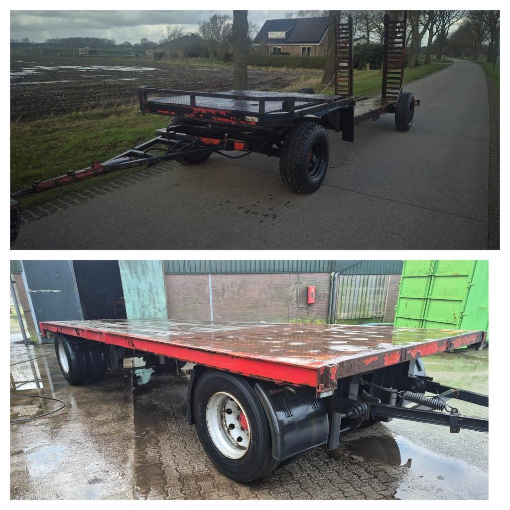 Oprijwagen en Platte wagen/vrachtwagenaanhanger, Zakelijke goederen, Ophalen, Glastuinbouw, Transport