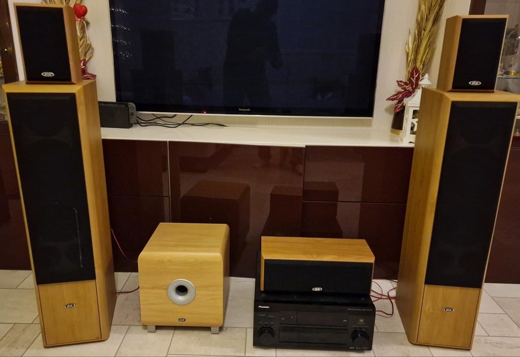 Pioneer VSX-D1011 7x100W DD/DTS + Eltax 5.1 (Symphony 8.2), Audio, Tv en Foto, Luidsprekers, Gebruikt, 60 tot 120 watt, Complete surroundset