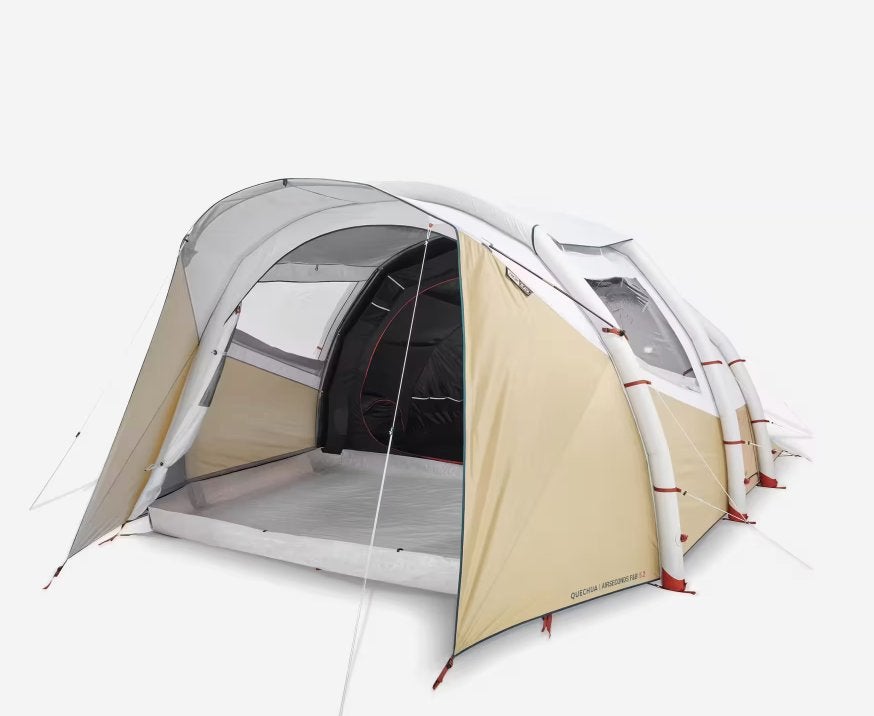 Opblaasbare quecha tent polyester 5 persoons, Ophalen of Verzenden, Zo goed als nieuw, Tot en met 5