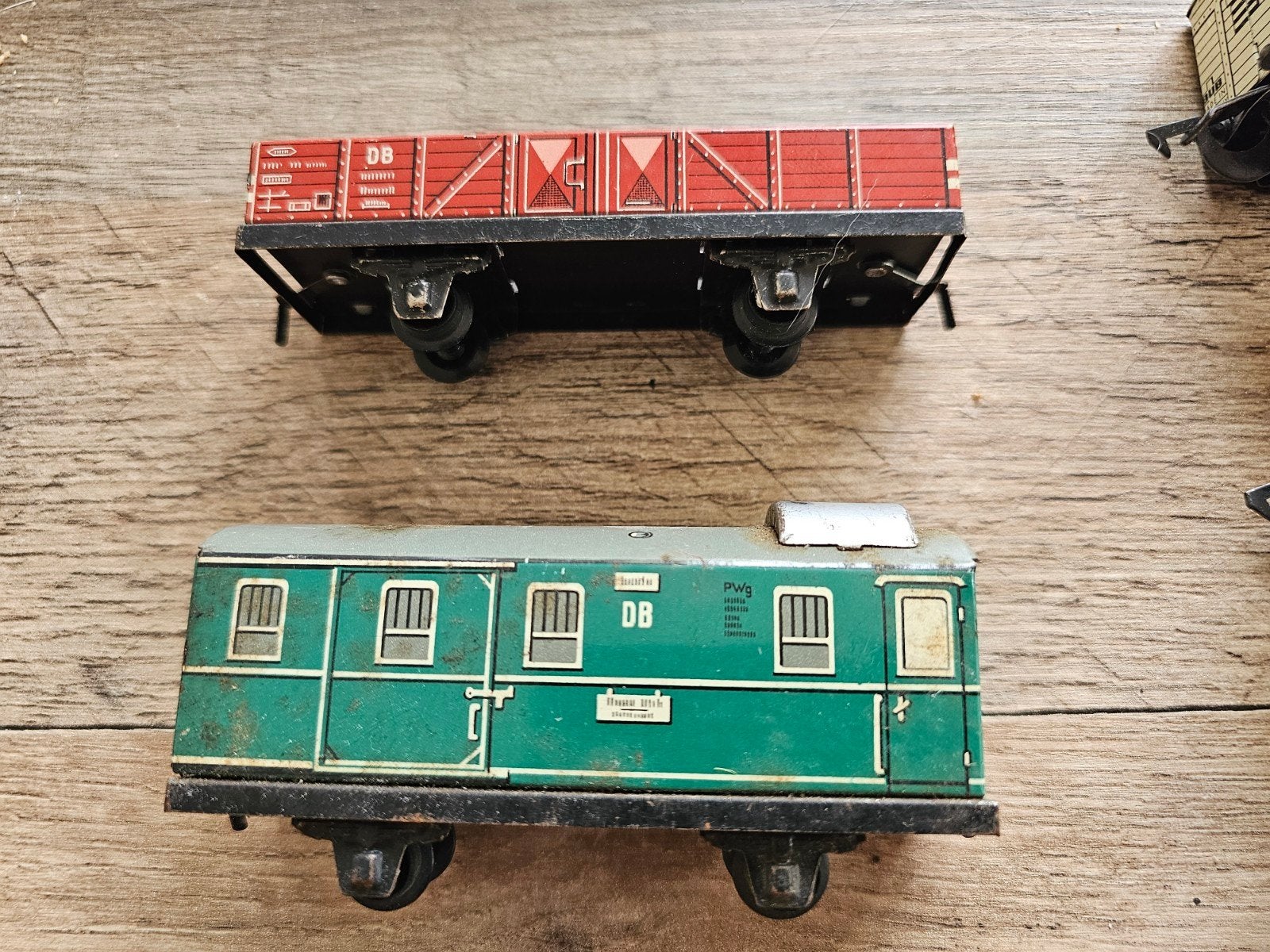 Modeltrein Distler, blikken wagons, Overige merken, Gebruikt, Gelijkstroom, Wagon