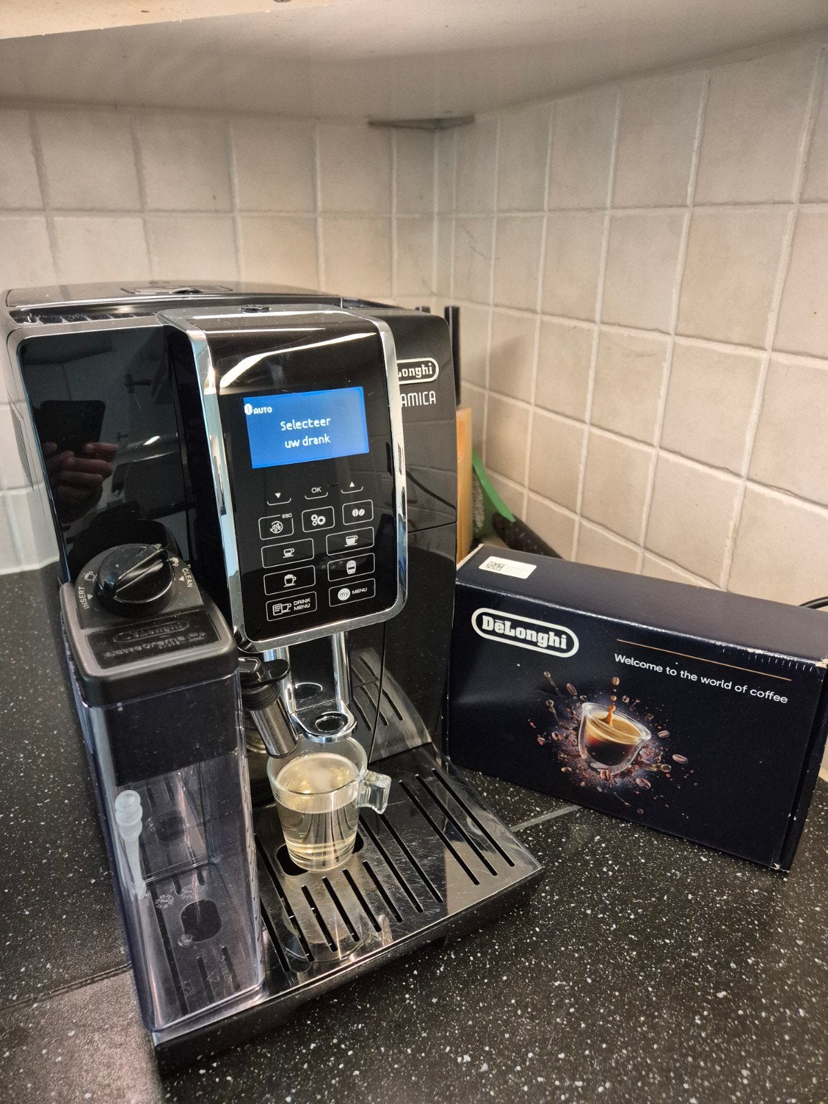 Delonghi Dinamica., Ophalen of Verzenden, Zo goed als nieuw, Espresso apparaat