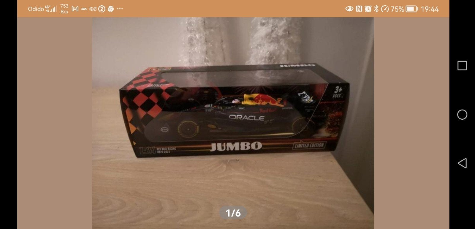 Bburago schaalmodel max verstappen 2023 jumbo, Ophalen of Verzenden, Nieuw, Auto, Bburago