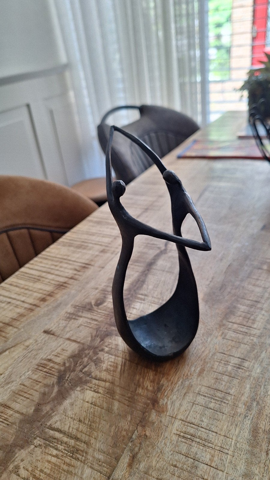 Abstracte sculptuur 'Dansend Paar' - CANO gesigneerd, Antiek en Kunst, Kunst | Beelden en Houtsnijwerken, Beeld, Metaal, Groep mensen