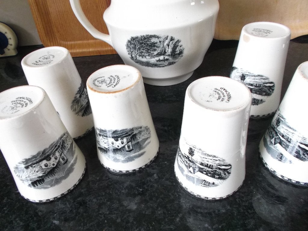 Kan met Bekers Landschap servies, Antiek en Kunst, Ophalen of Verzenden