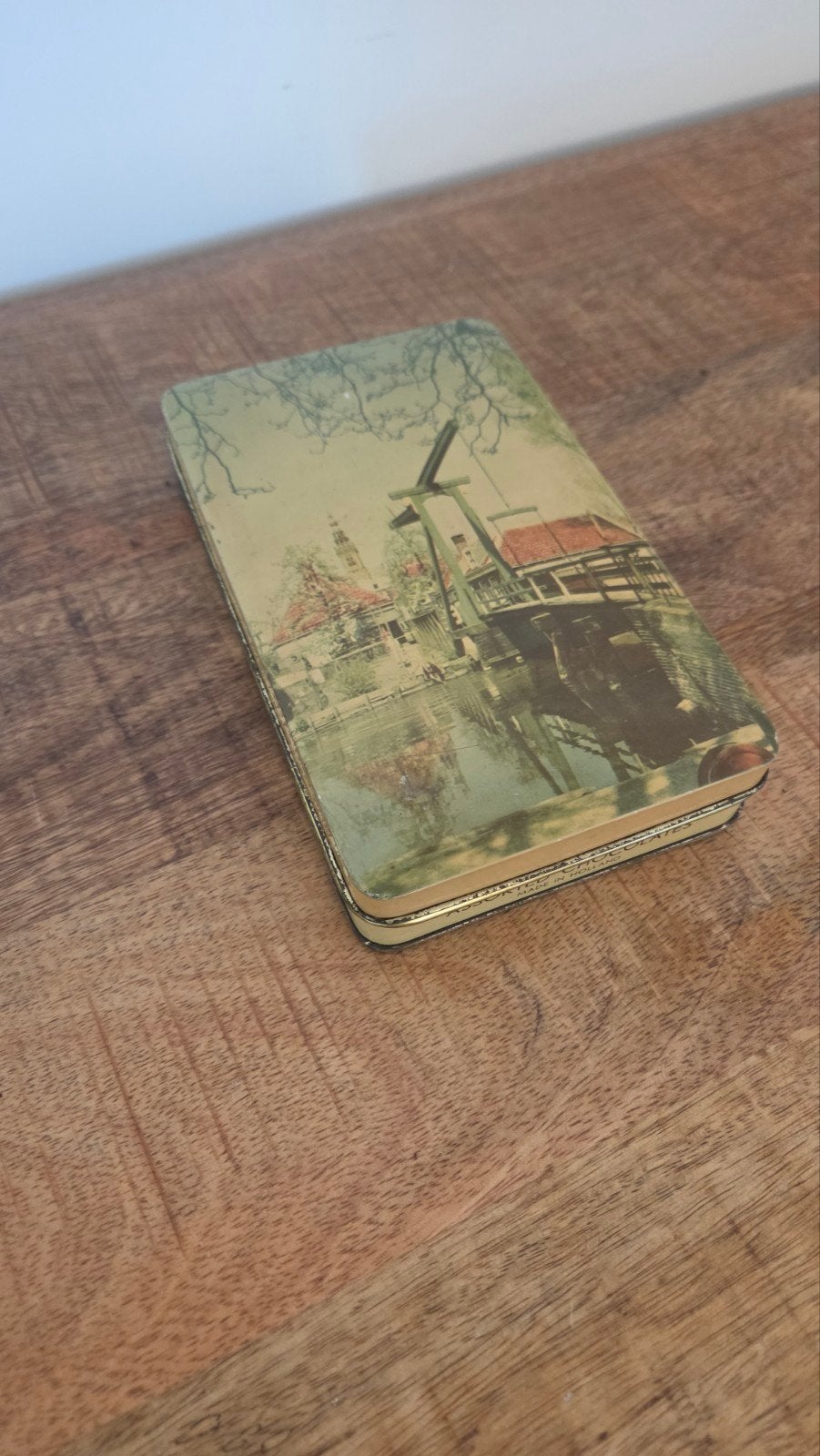 Vintage Droste blik met Hollandse molen afbeelding, Verzamelen, Blikken, Ophalen of Verzenden