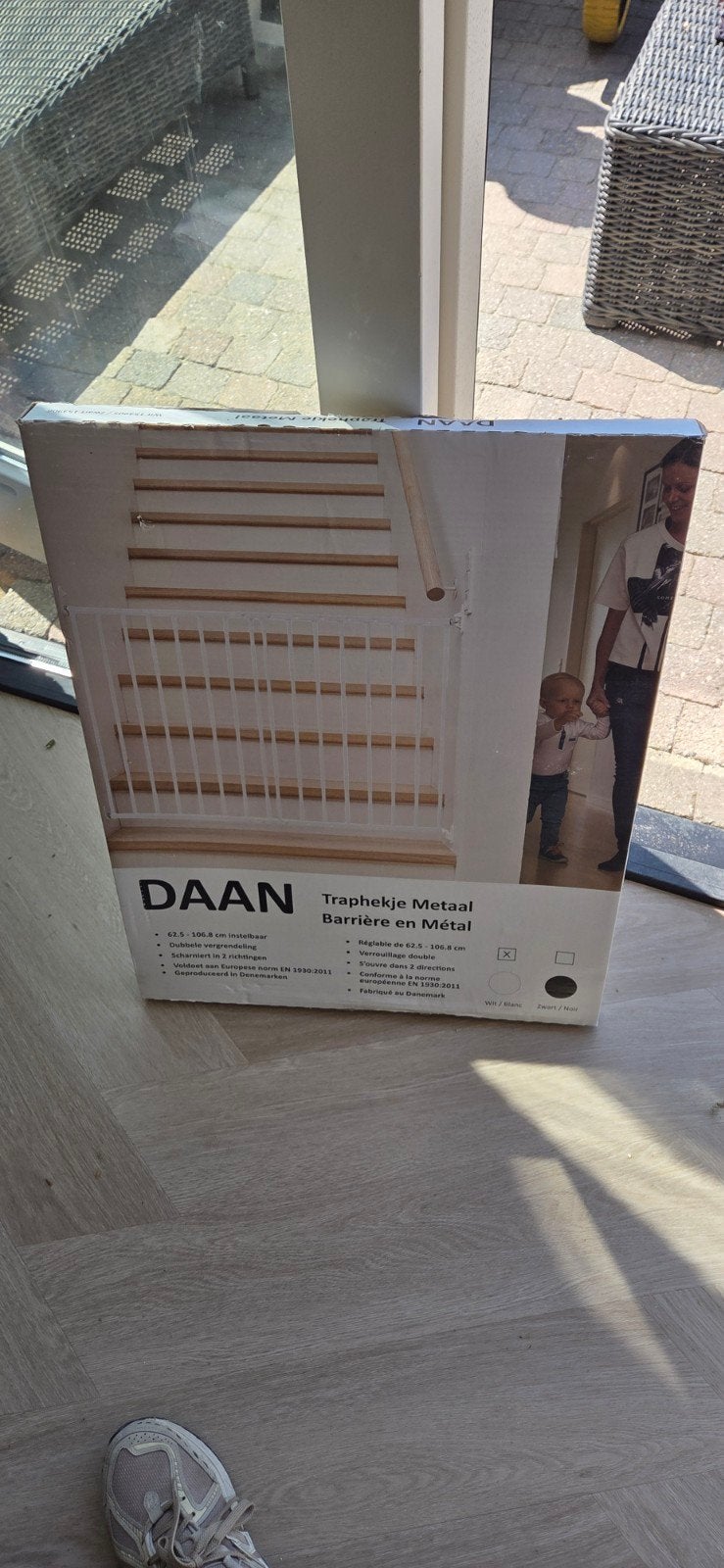 Nieuw Daan Traphekje Metaal - Wit/Hout, verstelbaar, Ophalen, Nieuw, Metaal of IJzer, 100 tot 115 cm