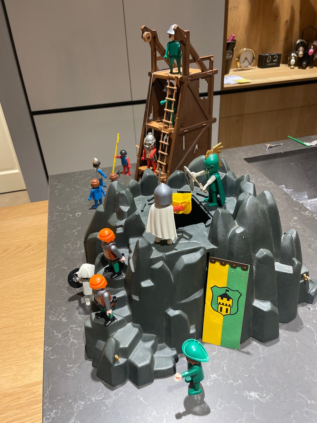 PLAYMOBIL Ridders Kasteel met Katapult en Figuren, Ophalen of Verzenden, Gebruikt, Jongen of Meisje