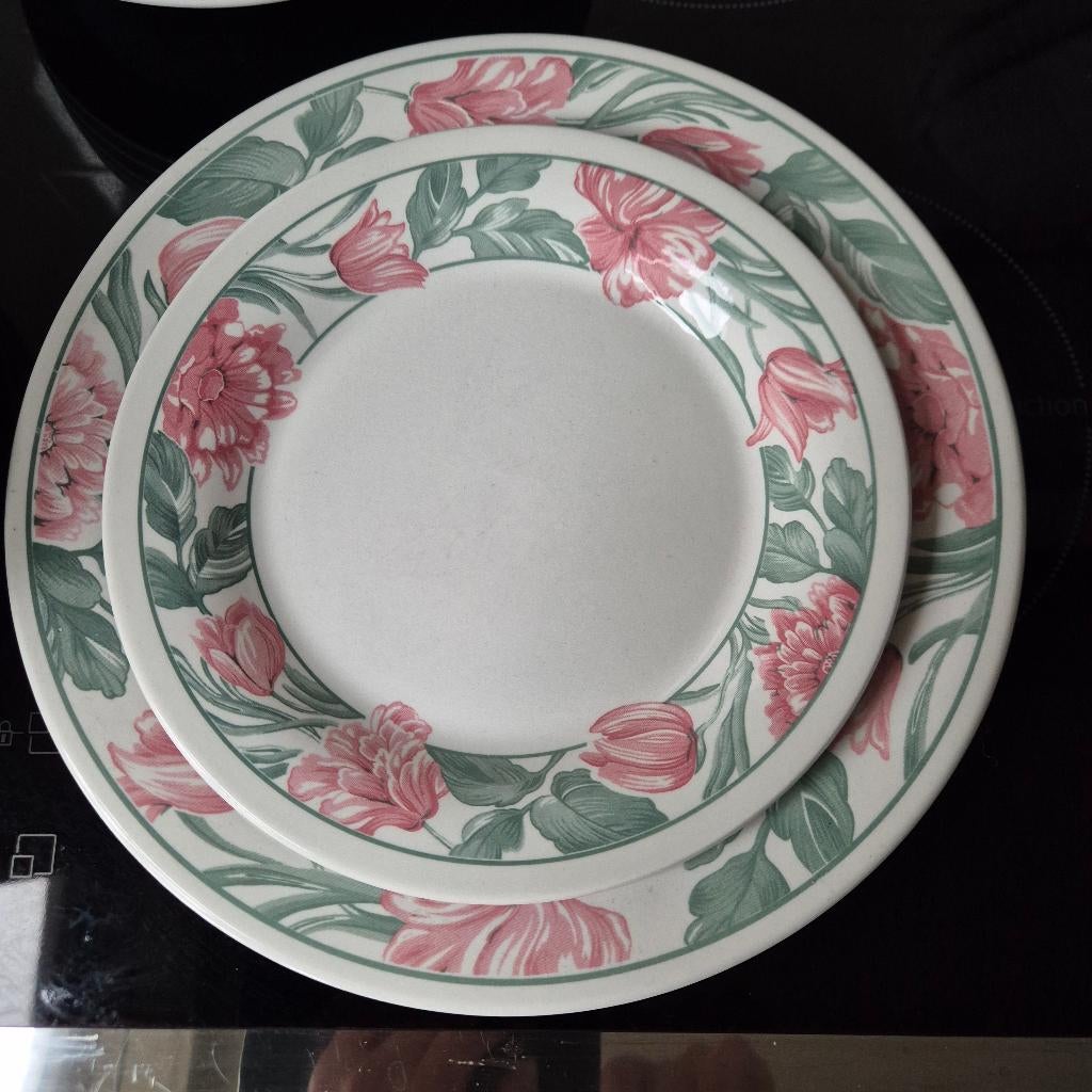 6 x diner/ontbijt/diepe borden Staffordshire tableware, Ophalen, Zo goed als nieuw, Bord(en), Overige stijlen