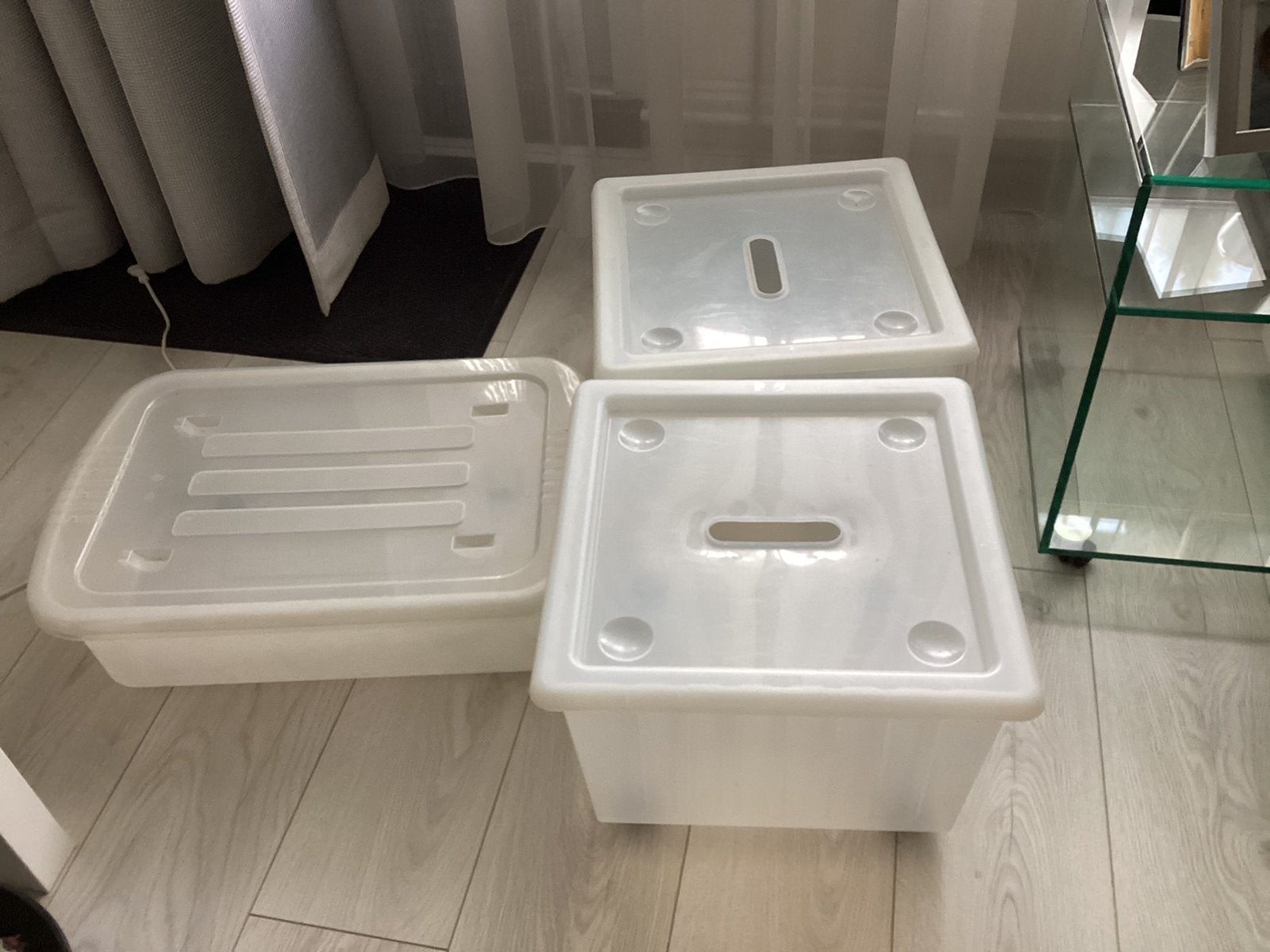 Opbergboxen, 3 st. Alle drie op wieltjes., Doe-het-zelf en Verbouw, Ophalen, Zo goed als nieuw, Doos, Minder dan 35 cm