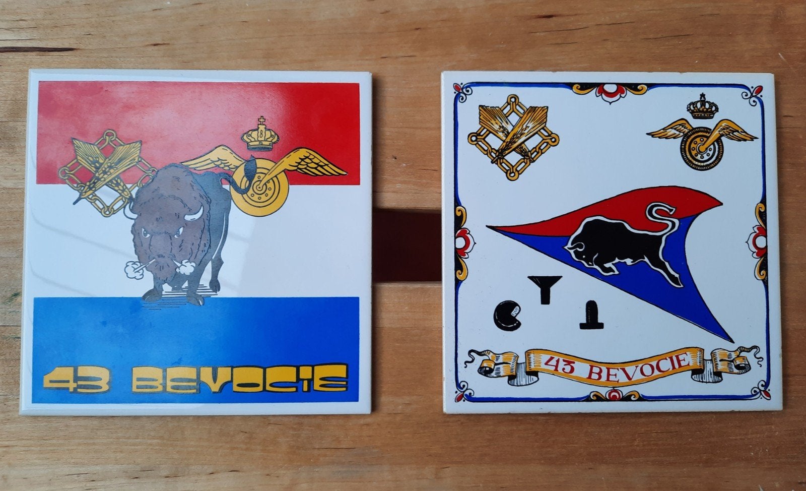 Tegeltjes 43 BevoCie, Verzamelen, Ophalen of Verzenden, Landmacht, Nederland, Overige typen