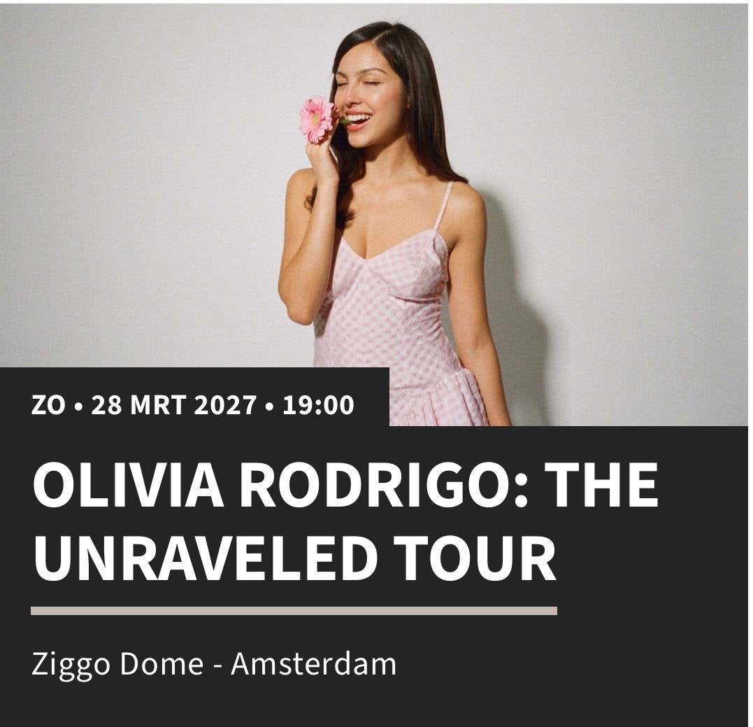 Tickets sta plaatsen Olivia Rodrigo 28 maart, Tickets en Kaartjes, Twee personen, Maart