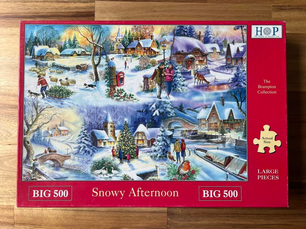 HOP 500XL puzzel Snowy Afternoon, Hobby en Vrije tijd, Denksport en Puzzels, Ophalen, 500 t/m 1500 stukjes, Gebruikt, Legpuzzel