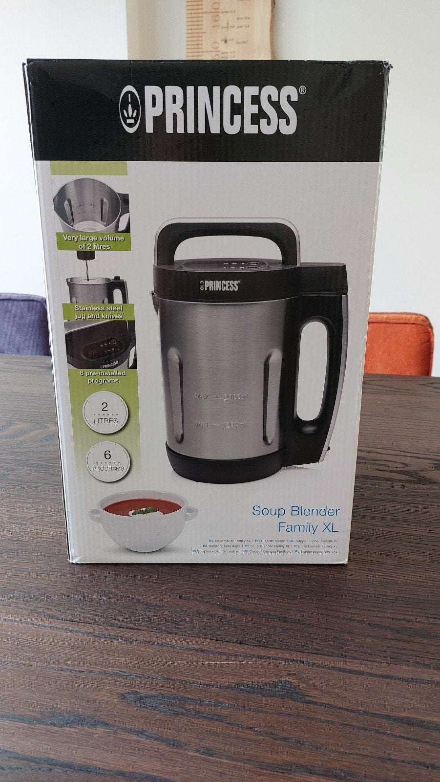 Princess Soepmaker Blender Family XL 2L - Nieuw in doos, Witgoed en Apparatuur, Keukenmixers, Nieuw, 3 snelheden of meer, Ophalen of Verzenden