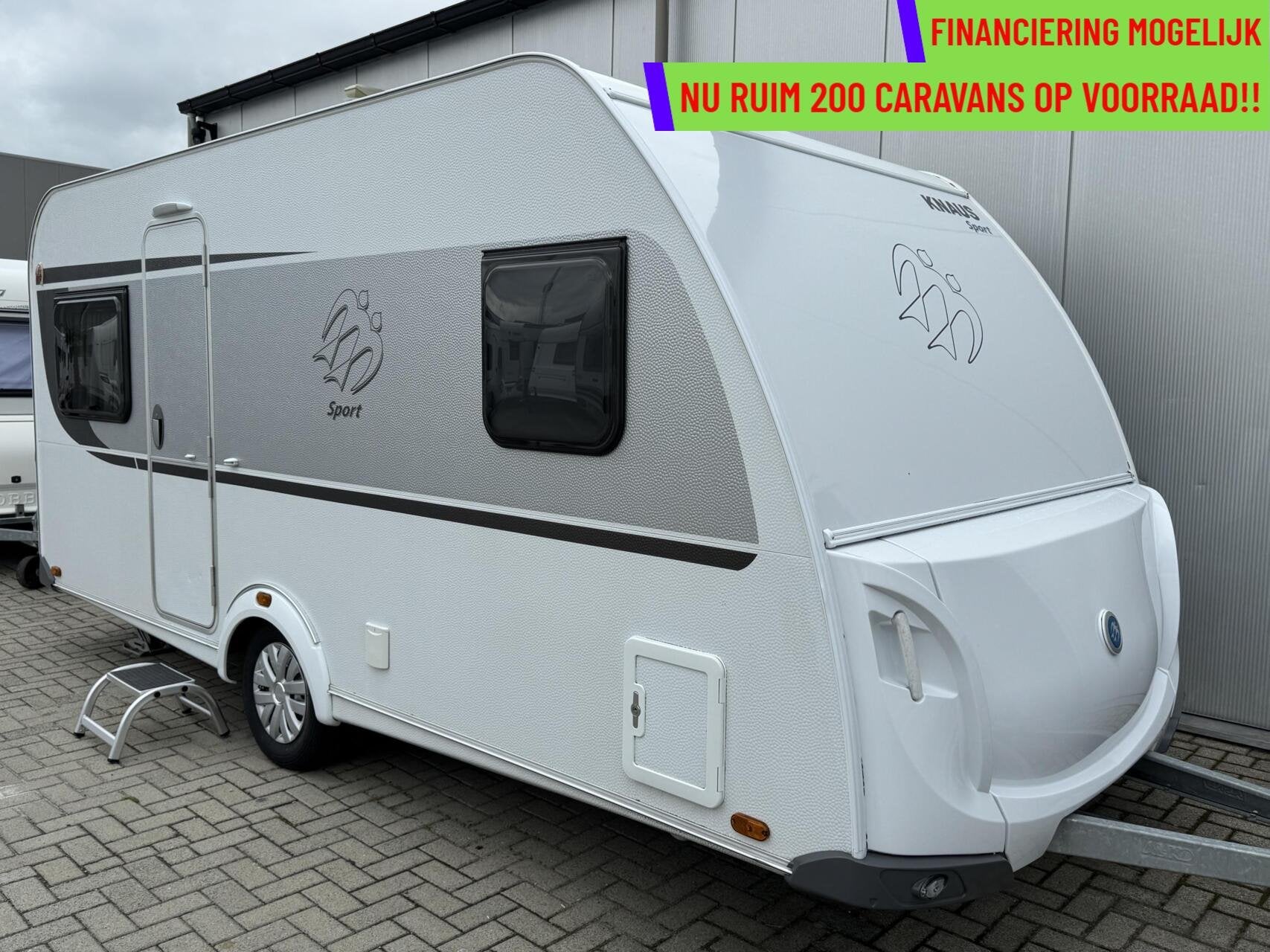 Knaus SPORT 450 FU, FRANSBED, RONDZIT, VOORTENT, DAKAIRCO,, Caravans en Kamperen, Hordeur, Rondzit, Bedrijf, 6 tot 7 meter