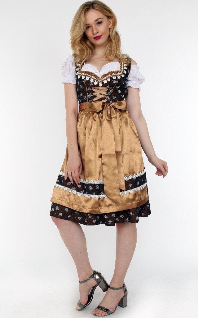 3-delige dirndl maat 34 tm 50 Katoen NIEUW, Ophalen of Verzenden, Nieuw, Maat 34 (XS) of kleiner, Overige thema's