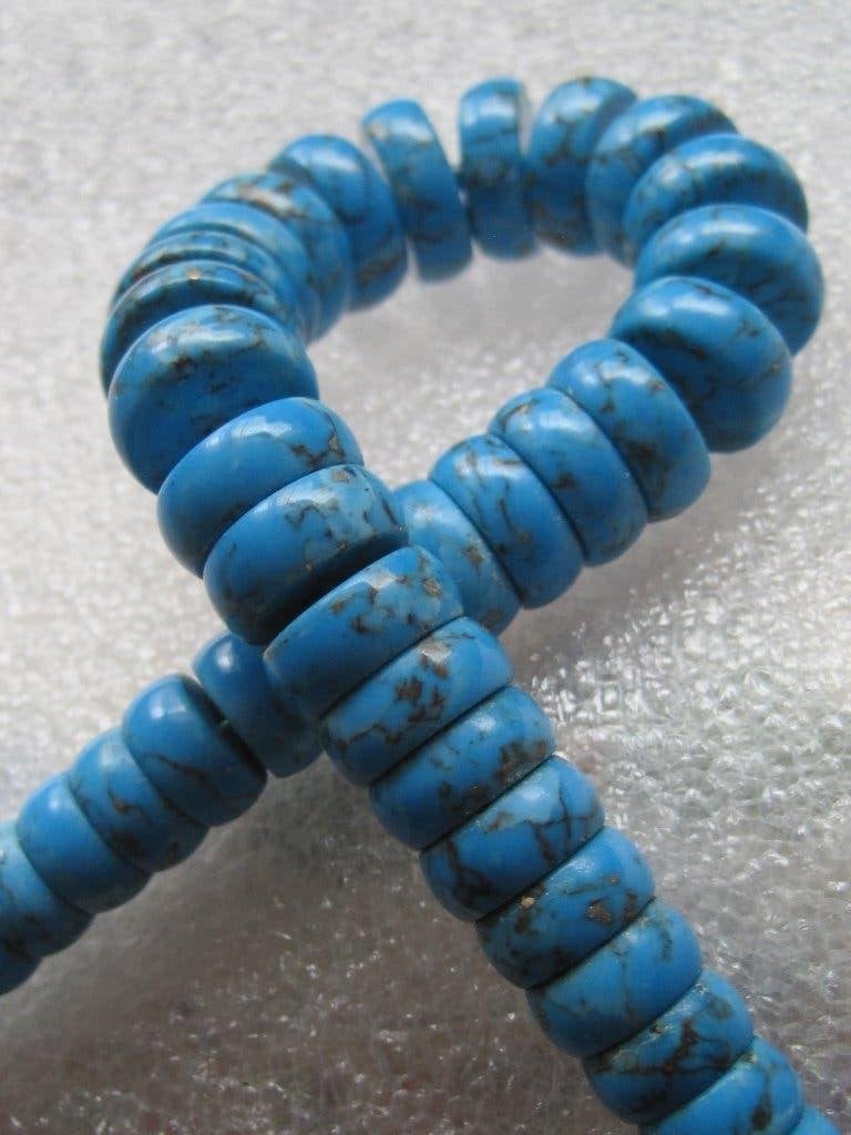 Vintage collier met blauw steen zilveren bolslot ZELDZAAM, Ophalen, Blauw, Zo goed als nieuw, Steen of Mineraal
