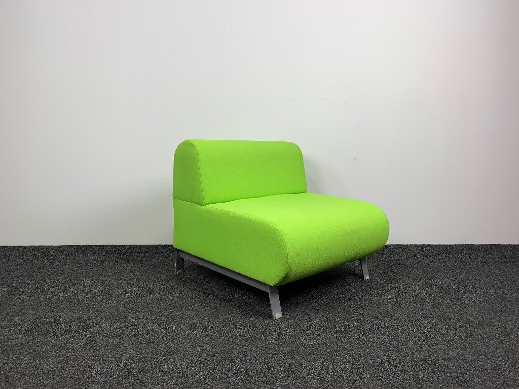 Groene Stoffen Bank - 72 x 80 x 80 cm 22541, Ophalen, Minder dan 50 cm, Gebruikt, 75 tot 100 cm