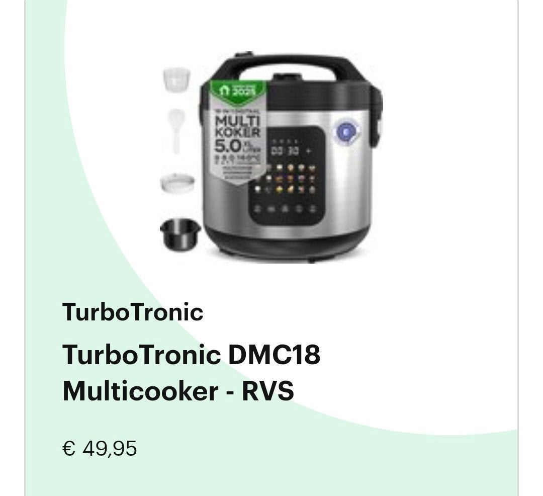 TurboTronic DMC18 Multicooker - RVS, Ophalen of Verzenden, Nieuw
