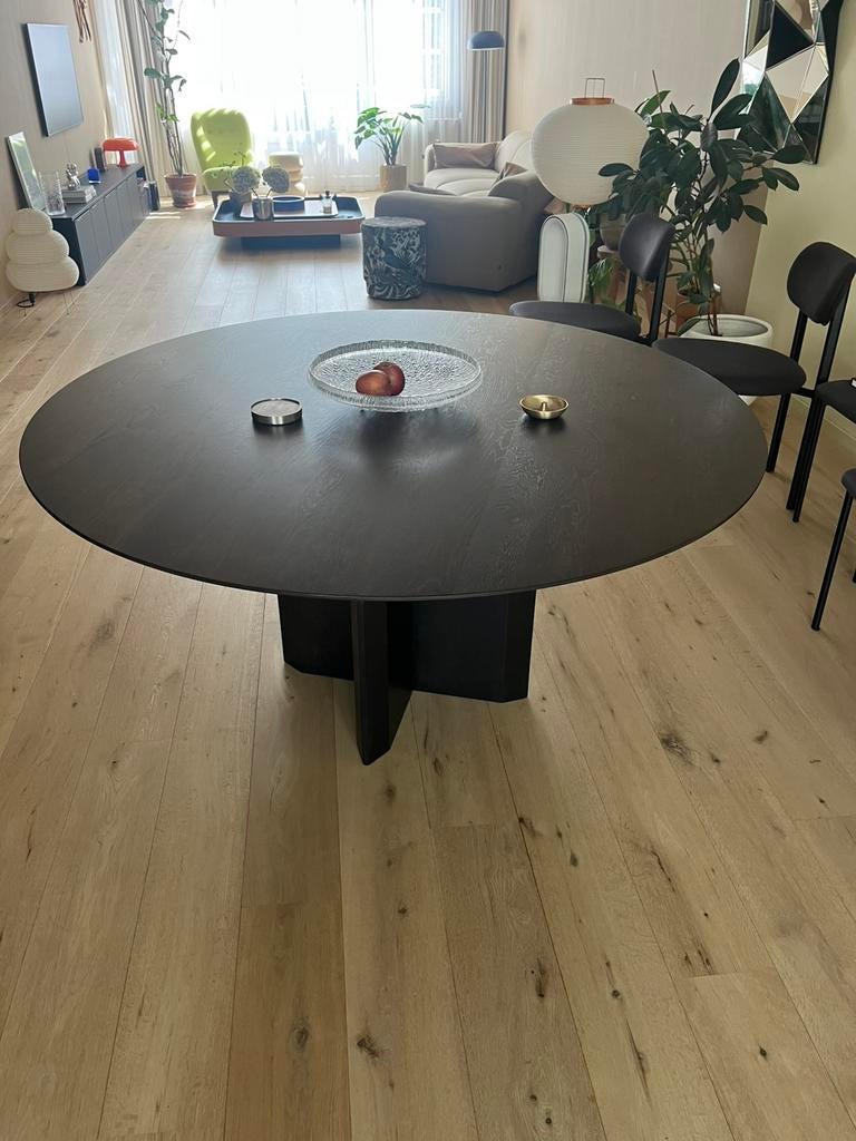 Studio Henk eiken tafel Slot tripod, Huis en Inrichting, 100 tot 150 cm, Ophalen of Verzenden, Zo goed als nieuw, Vijf personen of meer