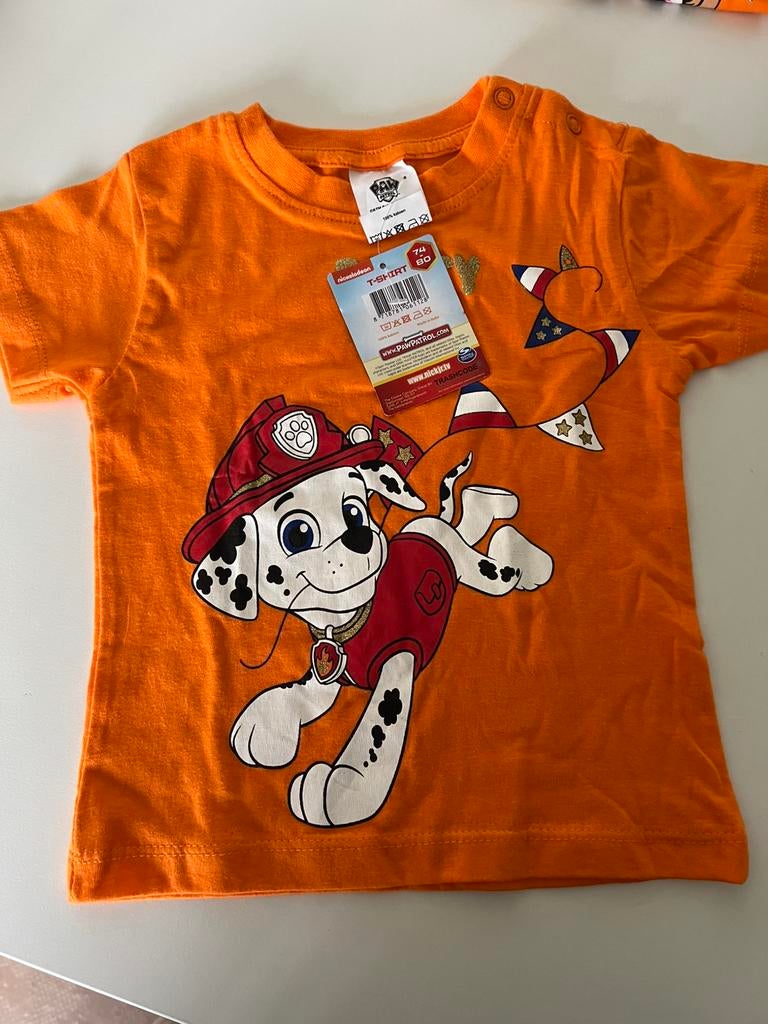 T-shirt - Paw Patrol - nieuw - 74/80 - oranje, Kinderen en Baby's, Babykleding | Maat 74, Ophalen of Verzenden, Zo goed als nieuw