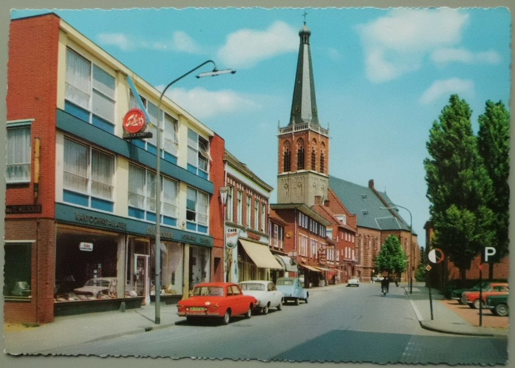 Doetichem - Waterstraat - Oude autos - Ford 2CV, Ophalen of Verzenden, 1960 tot 1980, Gelopen, Gelderland