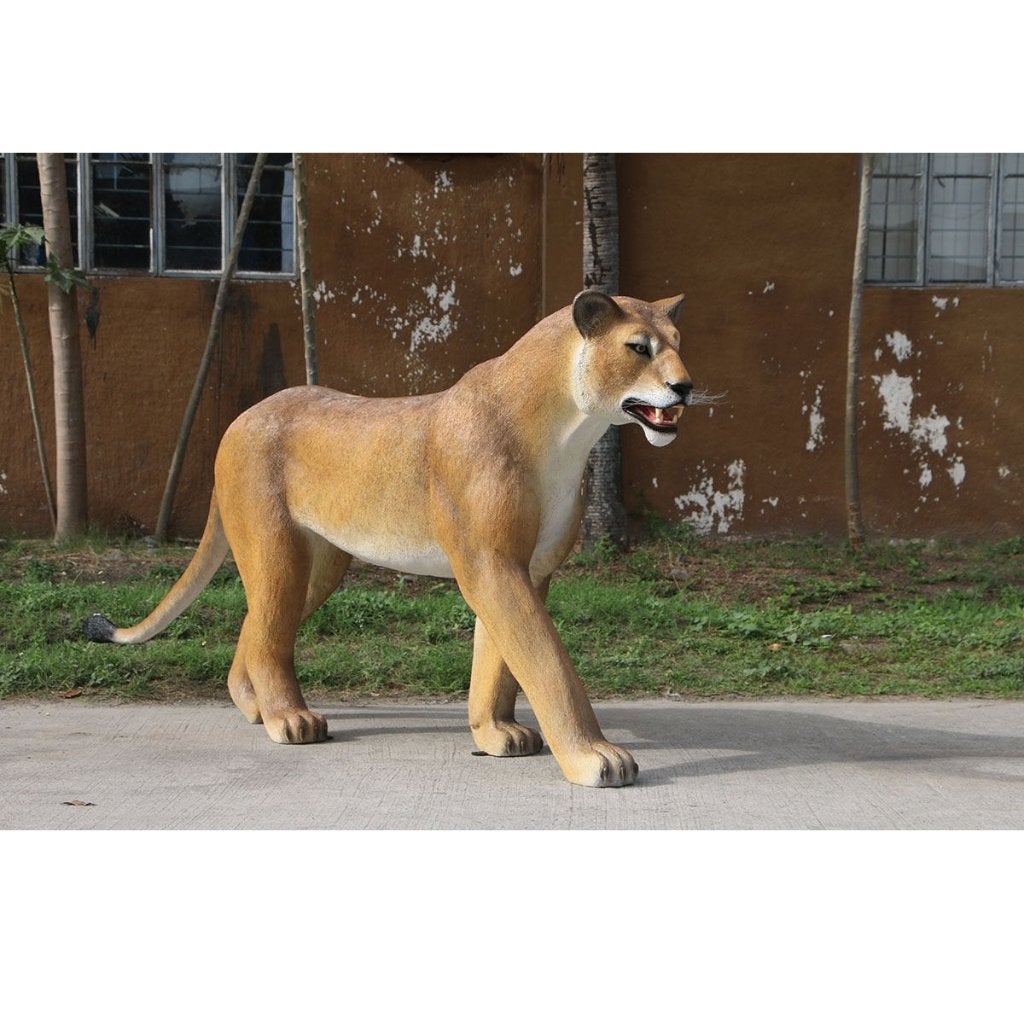 Lion Lioness Walking 243 cm - Leeuwin beeld, Ophalen, Nieuw, Overige typen