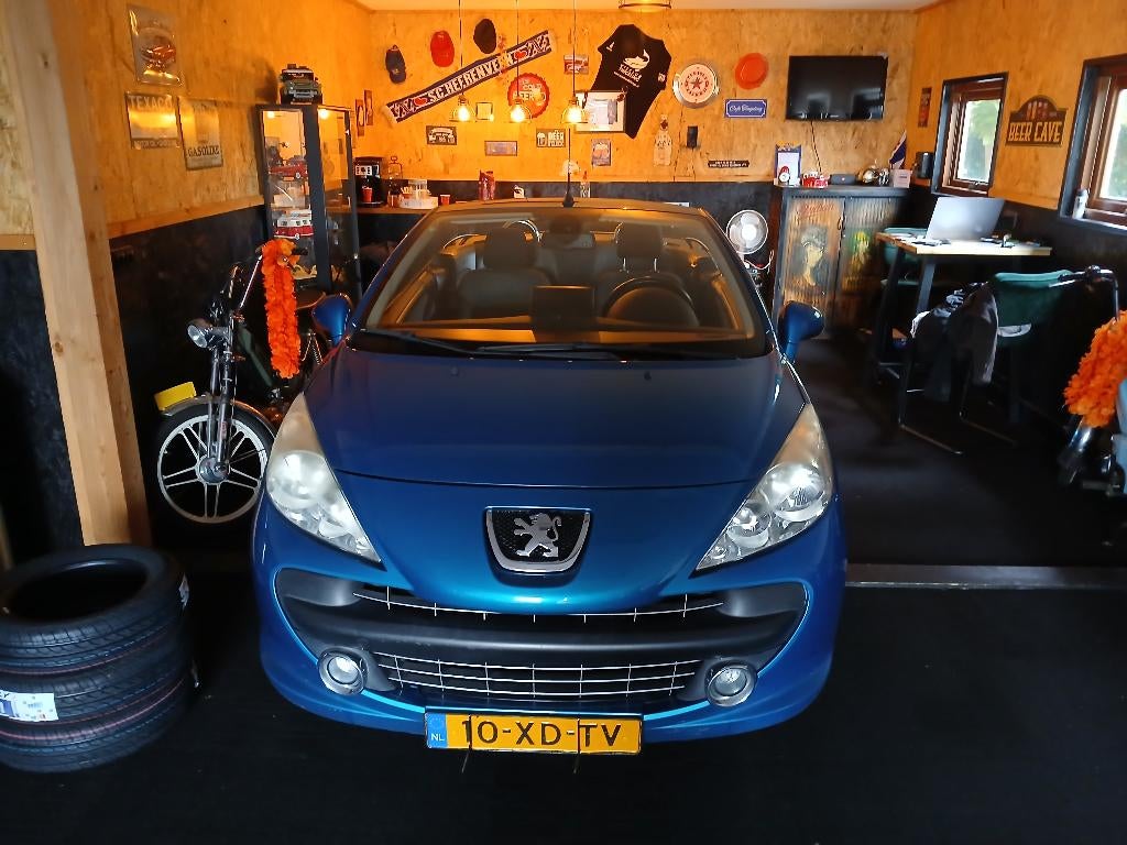 Peugeot 207 1.6 16V CC 88KW 2007 Blauw, Auto's, Peugeot, Voorwielaandrijving, Zwart, 4 cilinders, Cabriolet