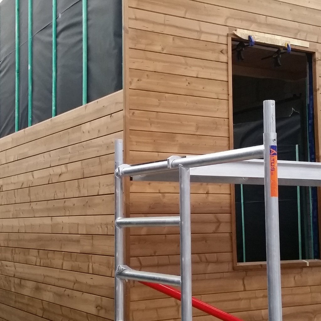 thermowood gevelbekleding Tand Groef planken nieuw 18mm, Doe-het-zelf en Verbouw, Hout en Planken, Minder dan 25 mm, Nieuw, Plank