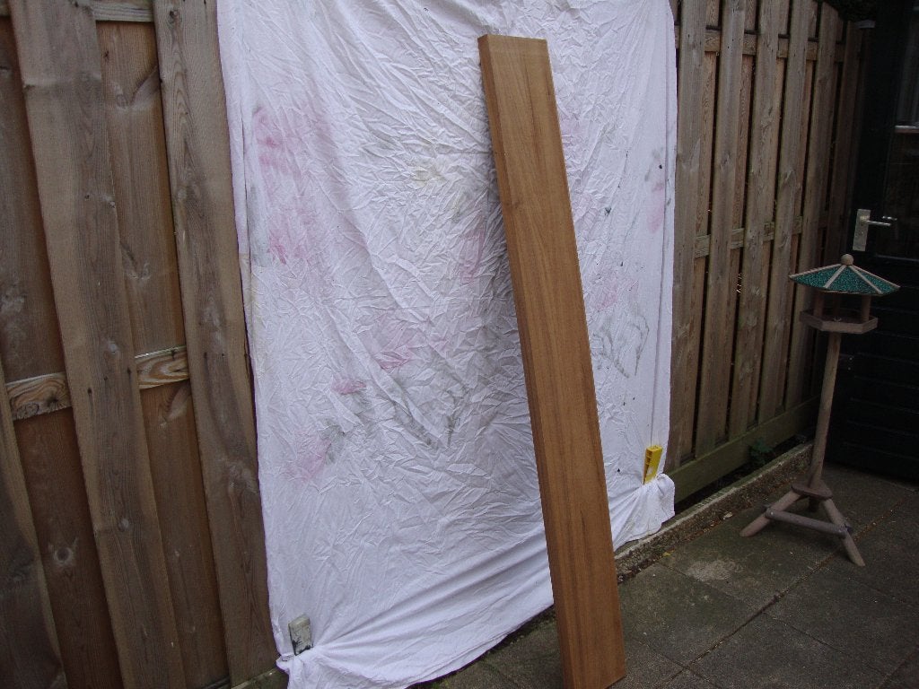 Teakhout, Doe-het-zelf en Verbouw, Hout en Planken, Ophalen, 25 tot 50 mm, Zo goed als nieuw, Plank